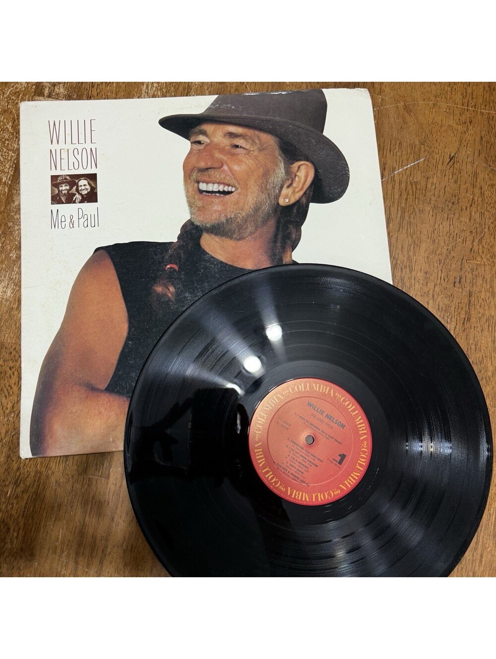 Willie Nelson Me and Paul LP 1985 Columbia FC 40008 Vintage Country Vinyl Tested